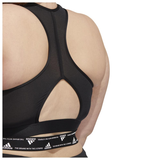 Adidas Γυναικείο μπουστάκι Power React Medium-Support 3-Stripes (Plus Size) Adidas Γυναικείο μπουστάκι Power React Medium-Support 3-Stripes (Plus Size)